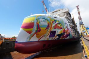 Fincantieri, Norwegian, NCL, Prima, Kreuzfahrt, Stapellauf, Marthera