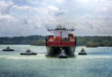 Schlepper Panamakanal, Panama-Kanal, Corvus Energy