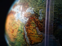 Weltkugel Globus Rotes Meer Persischer Golf