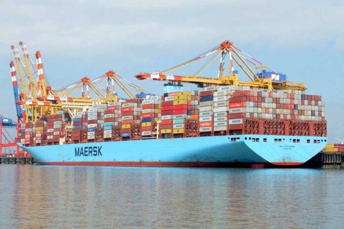 Maersk Mayview, Havarie, Container, über Bord