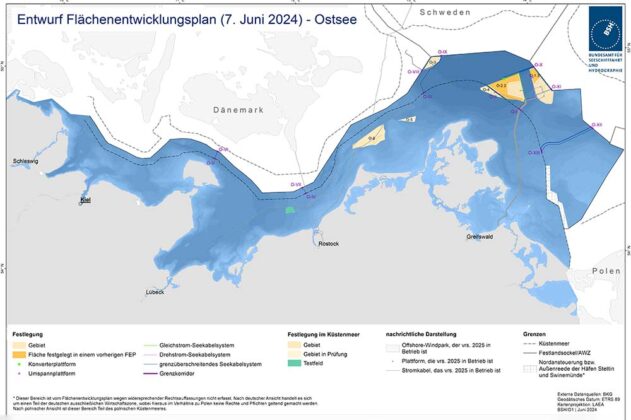 BSH, Offshore, Windpar, Juni 2024, Ostsee