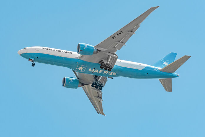 Maersk, Flugzeug, Boing 777F, Luftfracht, Air Cargo