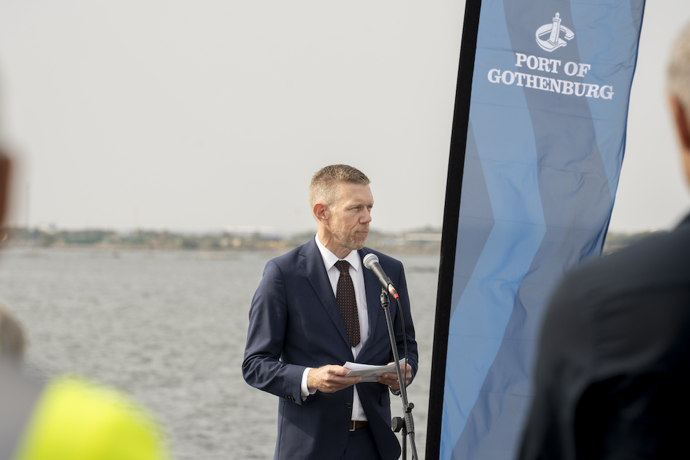 Göran Eriksson, CEO des Göteborger Hafens, bei der Einweihung des neuen Terminals am 29. August 2024.