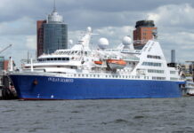 Während der vergangenen Jahre war die »Ozean Diamond« für Island Pro Cruises im Einsatz und lag zeitweise auch in Hamburg.