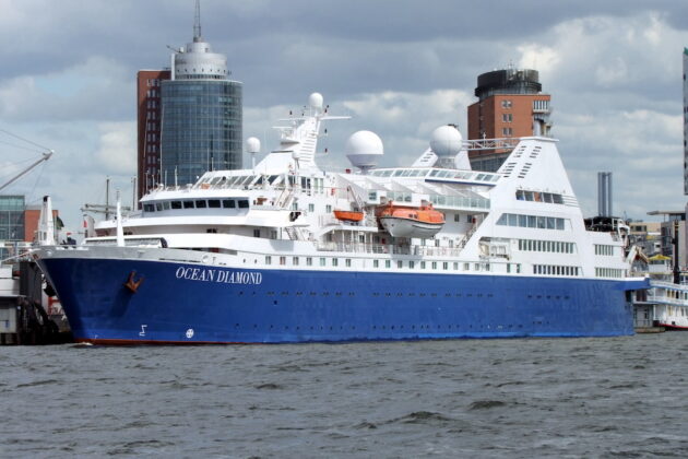 Während der vergangenen Jahre war die »Ozean Diamond« für Island Pro Cruises im Einsatz und lag zeitweise auch in Hamburg.