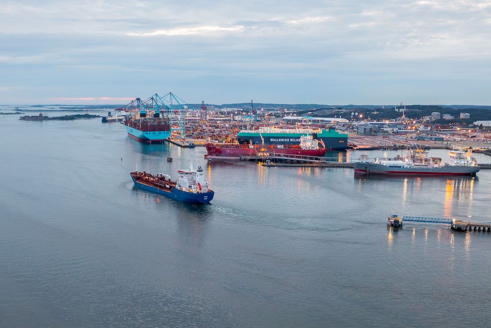 Im 15. Quartal in Folge ist das Containeraufkommen im Göteborger Hafen gestiegen.