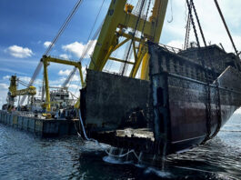 Hebung der Verity vor Helgoland