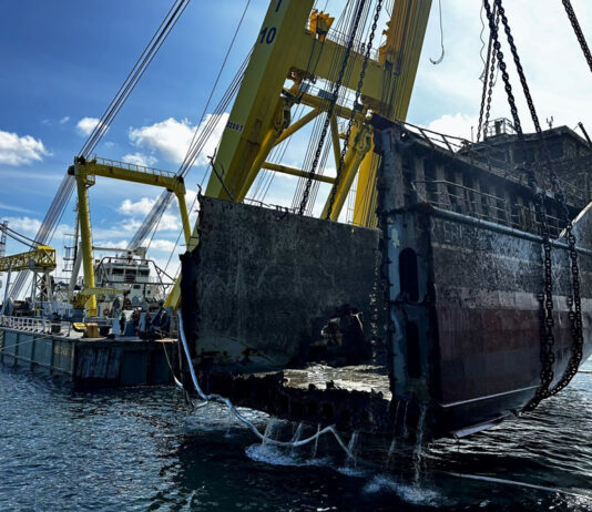 Hebung der Verity vor Helgoland