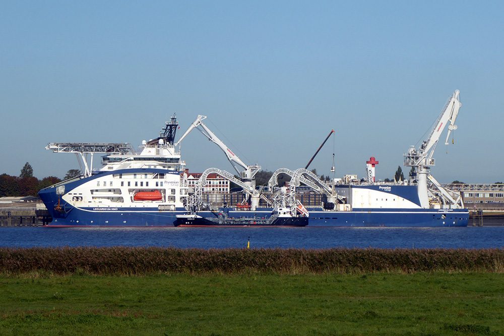 Kabelleger, Prysmian, Leonardo da Vinci, Nordenham, Unterweser