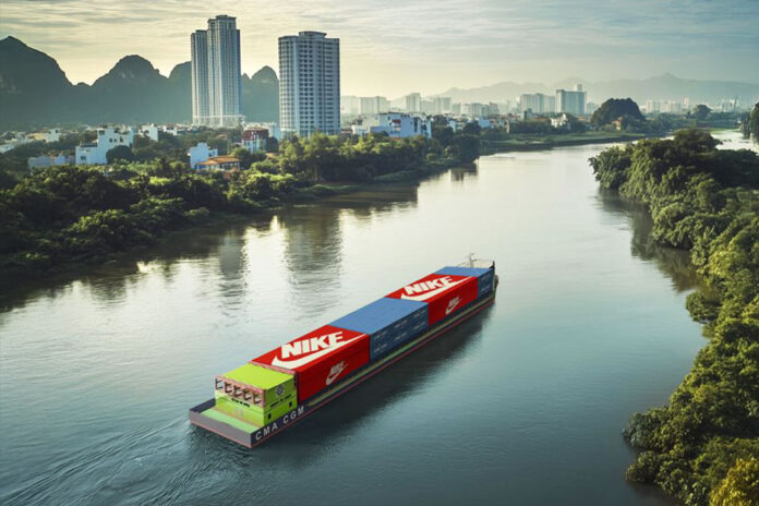 CMA CGM, Vietnam, Barge, Containertransport, E-Barge, Elektrisch