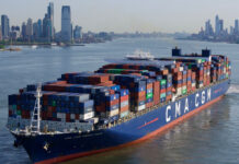 Containerschiff, CMA CGM, New York