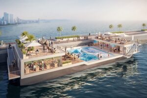 Meyer Turku, Floating, Wave, schwimmend, Plattform, Insel
