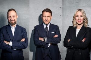 Die drei neuen Mitglieder des Vorstands sind (v.l.n.r) Jan Harnisch, Marcus Ewig, Joana Bätz Bildquelle: Rhenus/John M. John