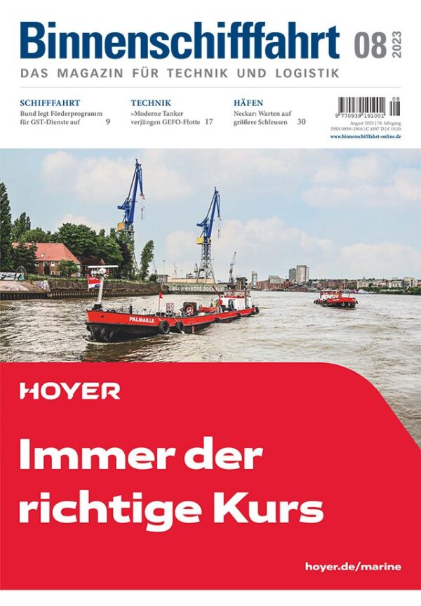 Binnenschifffahrt August 2023