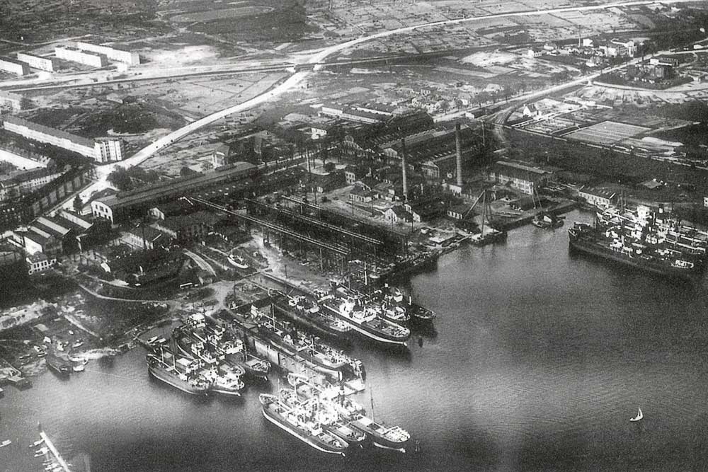 Neptun Werft im Jahr 1920