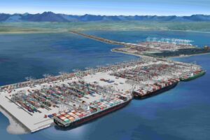 Eine Rendering eines neuen Hafenterminals in Vancouver