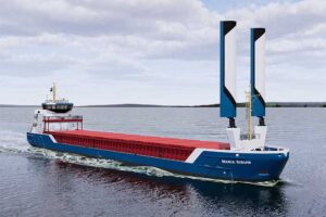 Damen, Sibum, Maria, CF, Combi Freighter, 3850, Segel, Windantrieb, Econowind, Ventofoils