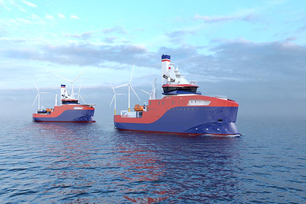 Zwei Schiffe von Vard