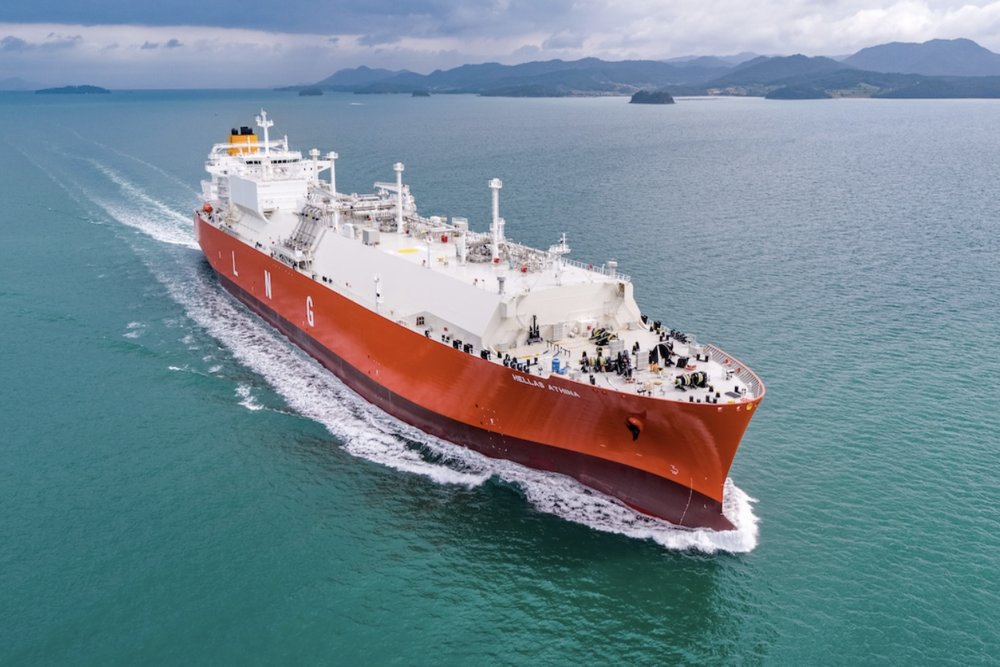 Ein LNG-Schiff