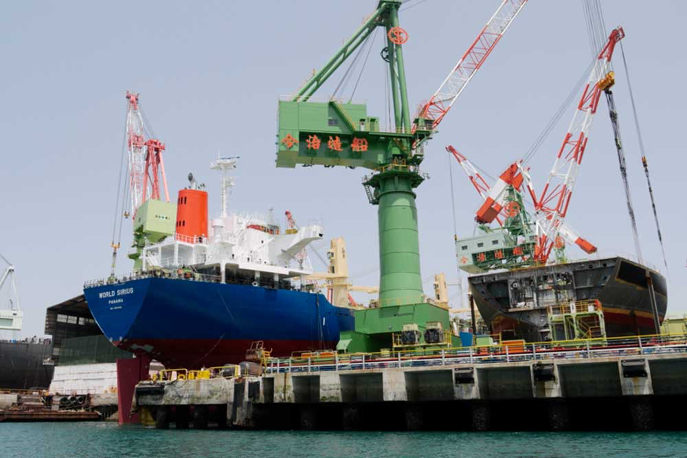 Imabari-Schiffswerft in Japan