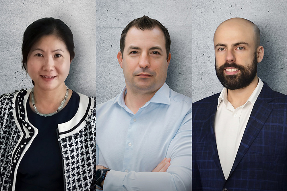 Renee Toh, Alberto Martinez und Joachim Hanssen übernehmen bei Rhenus neue Aufgaben (© Rhenus)