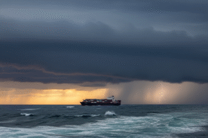 Ein Schiff im Sturm