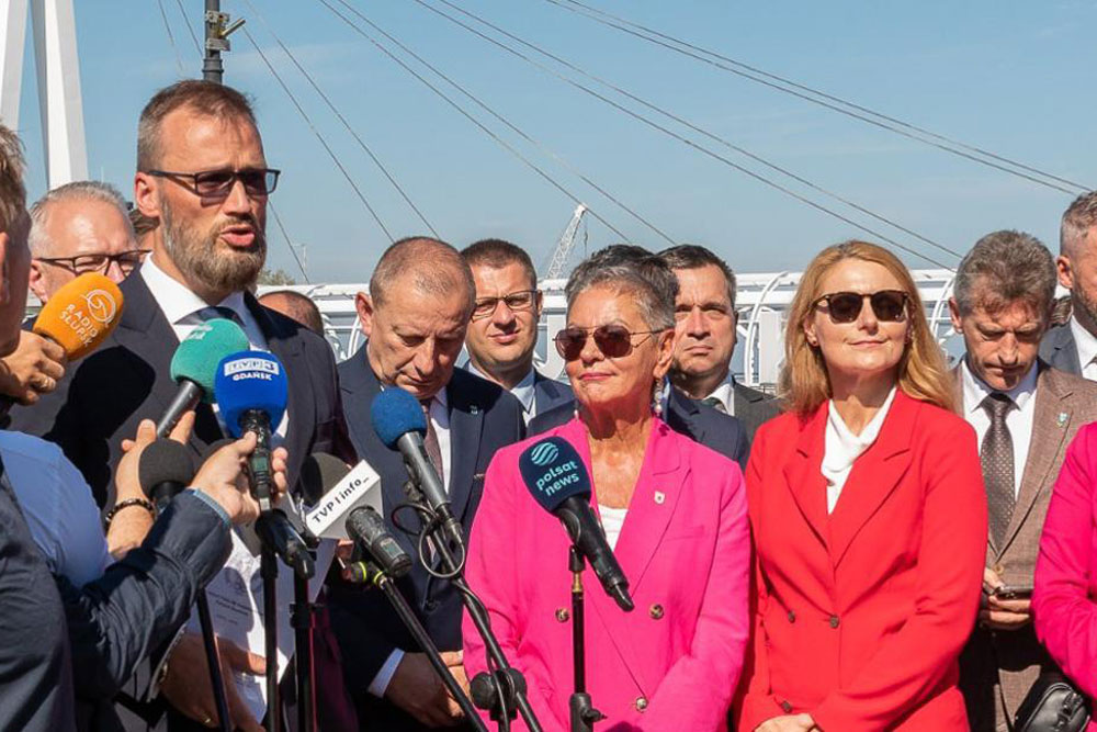 Berater des Verteidigungsministers, Maciej Samsonowicz, im Hafen von Ustka