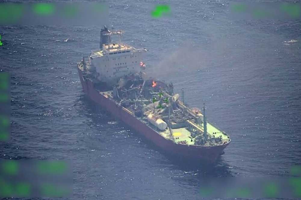 An Bord des LPG-Tankers „Falcon“ kam es zu einer Explosion