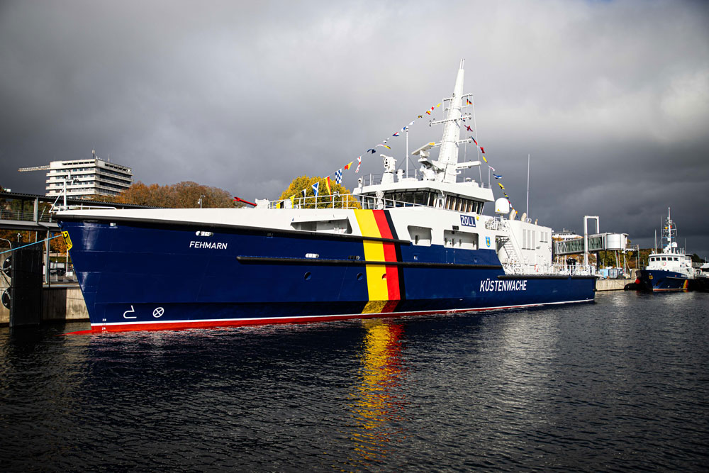 Das neue Zollboot "Fehmarn" wurde auf der Peene Werft gebaut