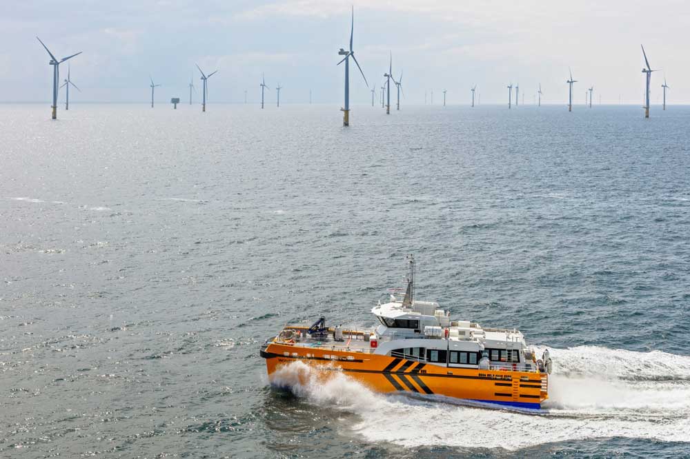 Windcat-CTV vor Windpark