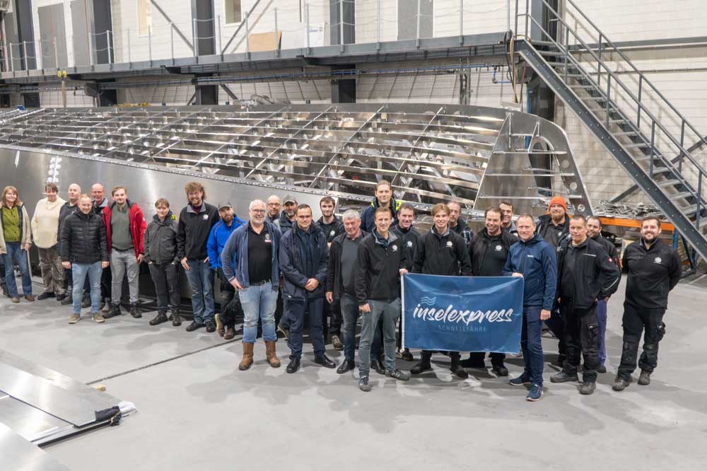 Kiellegung der „Inselexpress 3“ bei Next Generation Shipyards