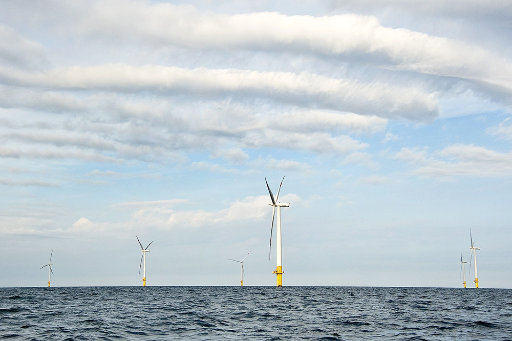 Ein Windpark in der Nordsee (Quelle: BSH/Claudia Thomsen)