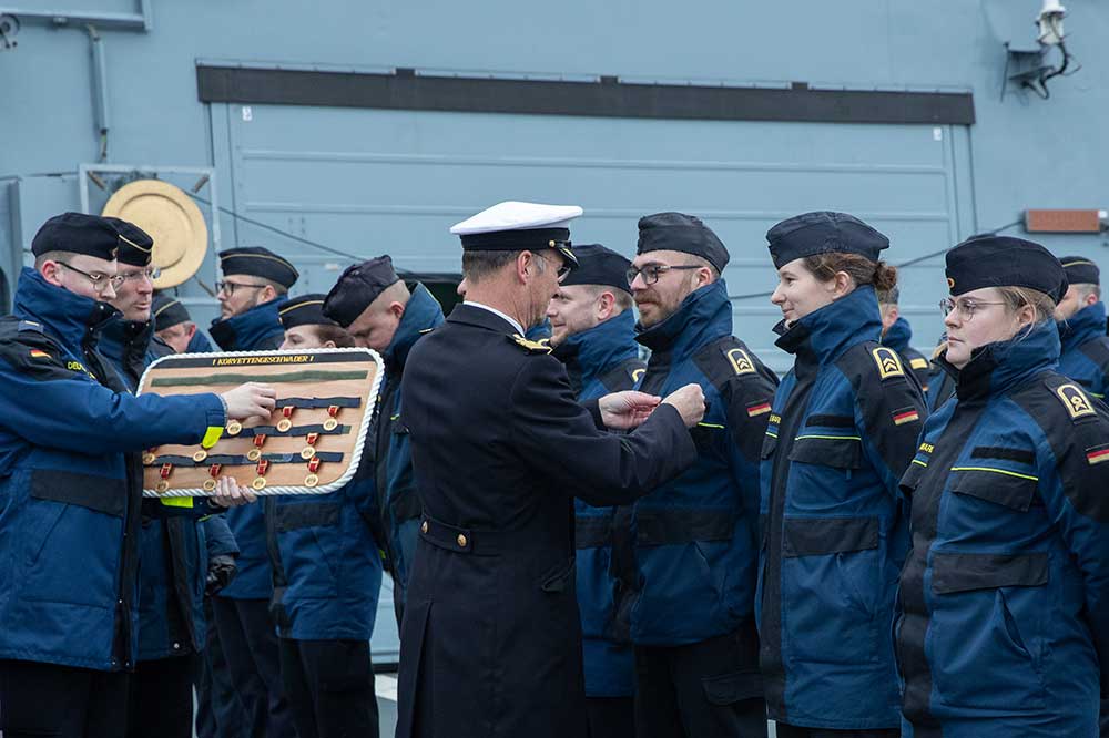 Verleihung Gefechtsmedaille, Ludwigshafen am Rhein, NATO, Libanon, Korvette