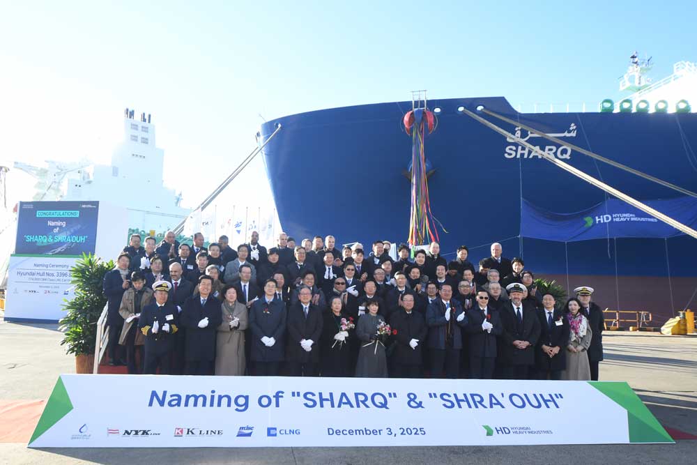 Taufe der „Sharq“ und „Shra’ouh“ bei HD Hyundai Heavy Industries