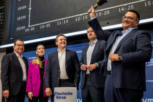 Oliver Burkhard, CEO of TKMS, Börse, Frankfurt