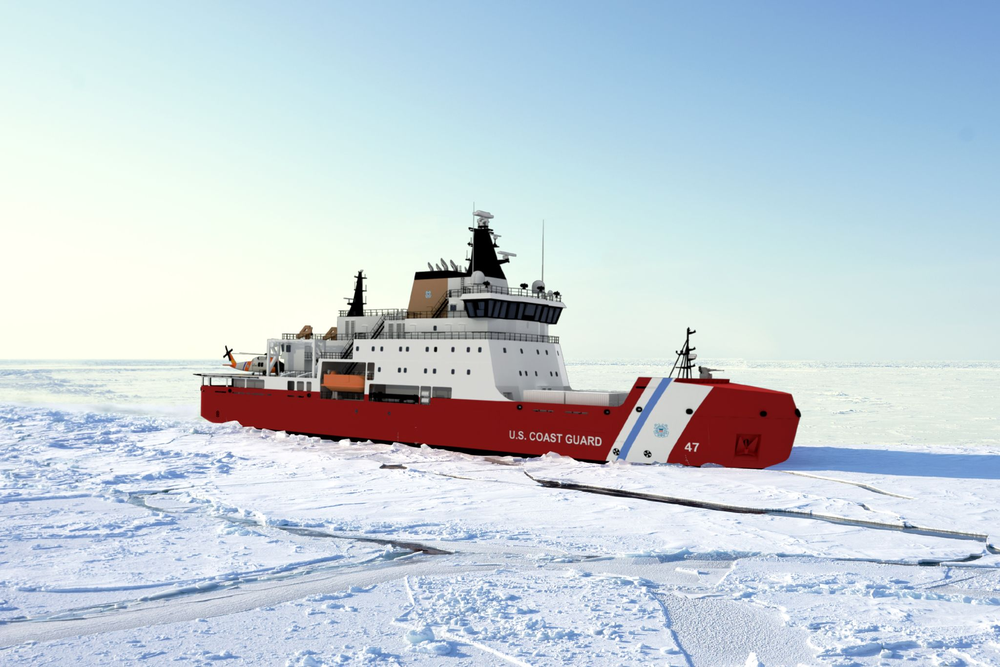 Ein Rendering eines Eisbrechers für US Coast Guard