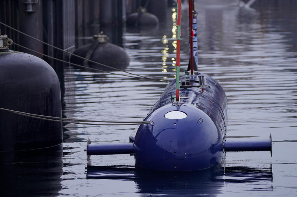 Die Marine testet beim Operational Experimentation (OPEX) das Large Unmanned Underwater Vehicle (Large UUV) Blue Whale in der Eckenförder Bucht, am 12.11.2024.