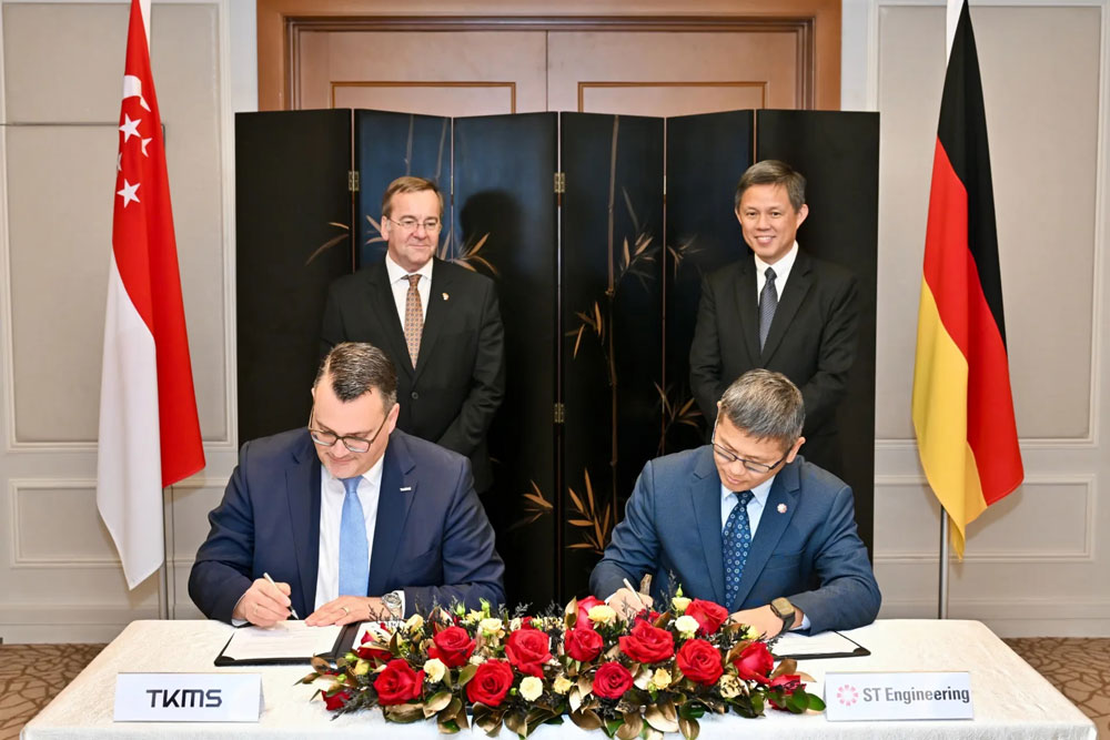 Unterzeichnung eines Memorandum of Understanding zwischen TKMS und ST Engineering Marine in Singapur