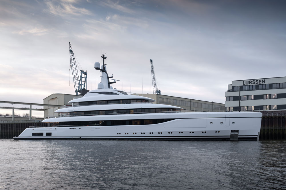 Mit einer Länge von knapp 80m zählt die "Odisea" zu den kleineren Lürssen-Yachten