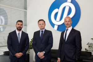 Pictured: Pelagic Partners managing directors Atef Abou Merhi (left) and Niels Hartmann (right) flank Pelagic Capital executive director Tobias Backer.