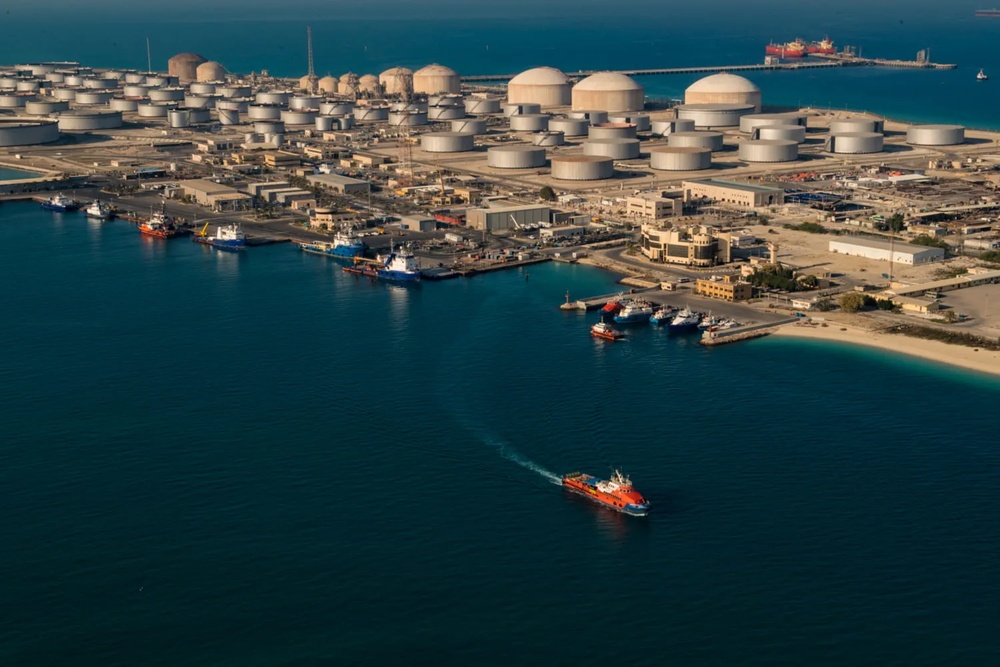 Der Hafen von Ras-Tanura liegt in der Ostprovinz Saudi-Arabiens am Arabischen Golf (© Aramco)