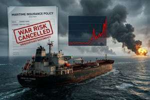 Ein Schiff im Kriegsgebiet