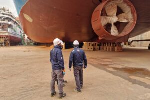 Hull and propeller inspection carried out as part of Bluestone's newbuilding supervision