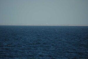 Blick auf ostfriesische Insel Langeoog