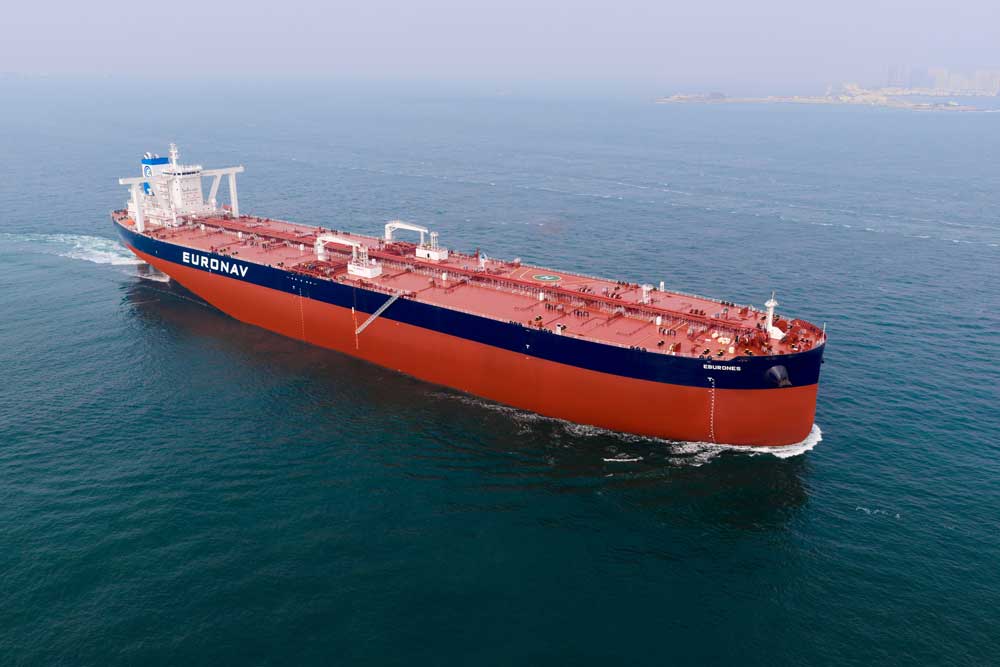 VLCC-Tankschiff „Eburones“ auf dem Meer