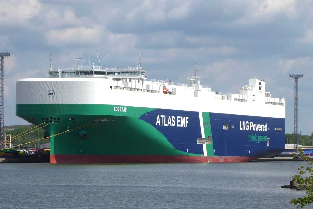 Autofrachter „Eco Star“ in Bremerhaven