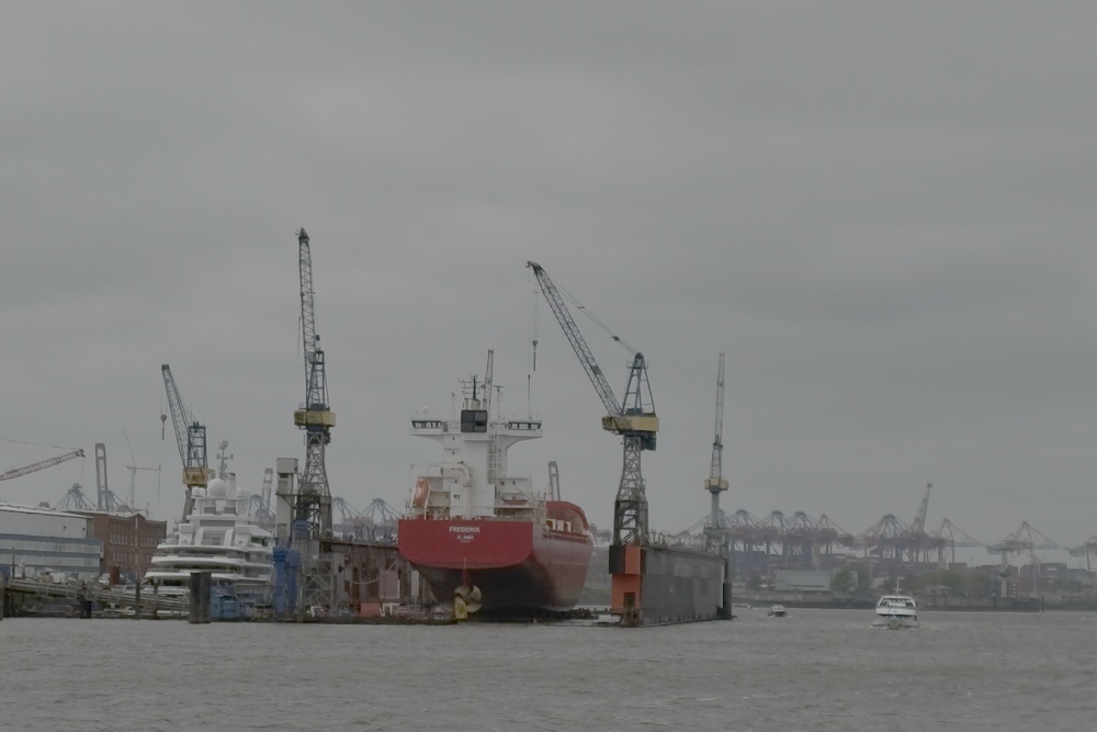 Eine Werft in hamburg