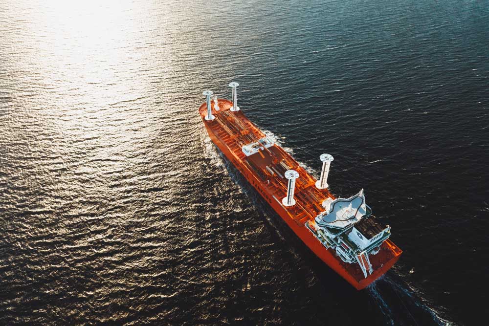 Tankschiff „Bow Olympus“ auf dem Meer