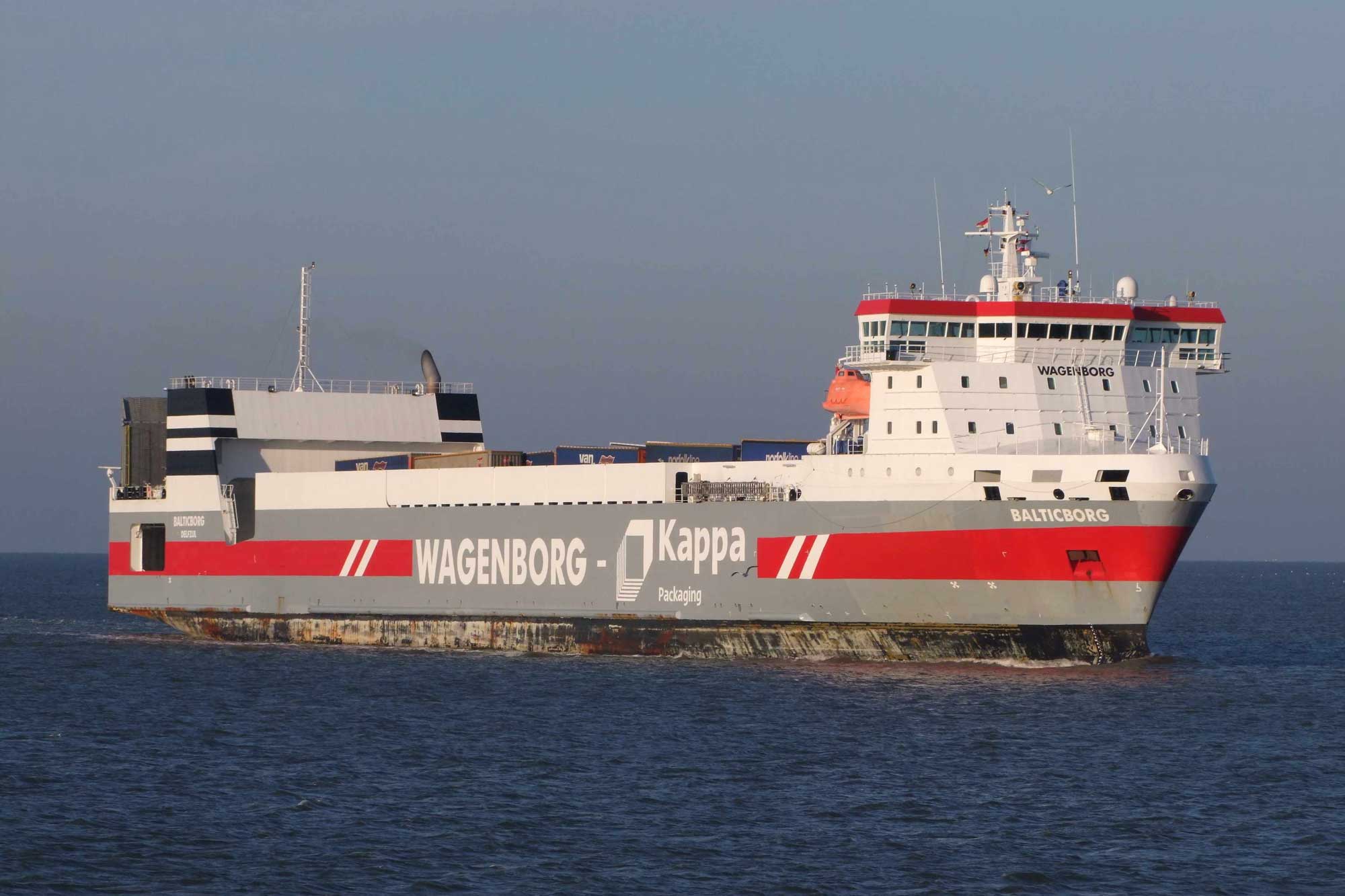 RoRo-Frachter „Balticborg“ auf dem Meer