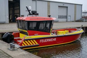 KI-Bild eines Feuerwehrboots